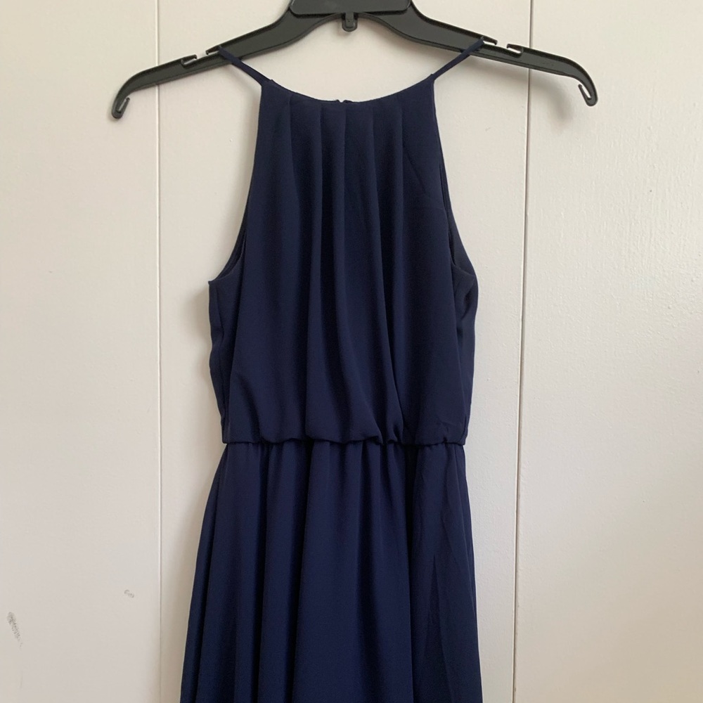 LUSH Navy Halter Dress